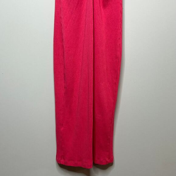 French Connection Orange Ribbed Sleeveless Midi Dress Size M - Picture 8 of 8